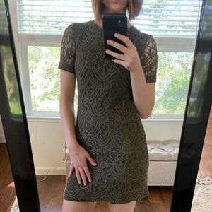 NWOT Green Lace Mini Dress